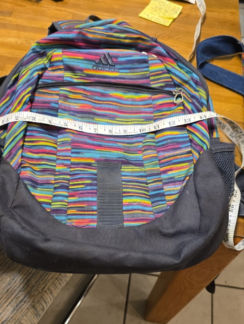 adidas Multicolor Striped Backpack with Black Base - Picture 10 of 10